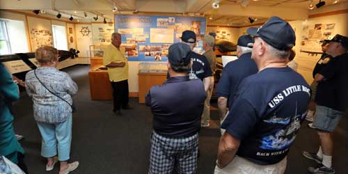 Visitors at Naval War College Museum Newport Rhode Island