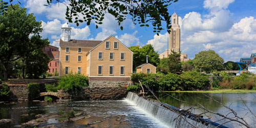 The Blackstone River Valley, from Providence, RI, to Worcester, MA,