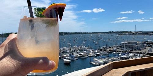 Drinks by the Harbor - Brenton Hotel - Newport, RI