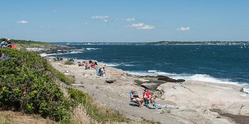 Beach View - Beavertail State Park - Jamestown, RI - Photo Credit RI Division of Parks