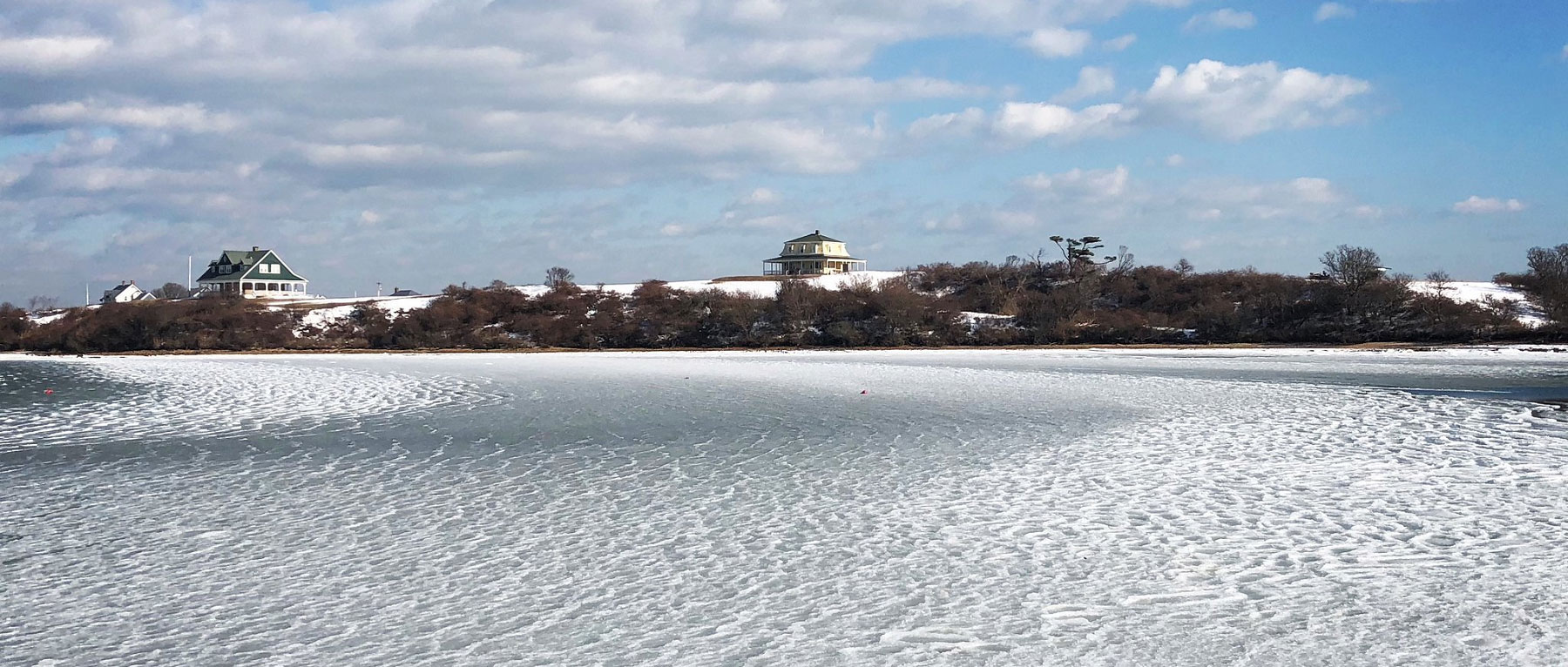 Ice on Great Salt Pond, Block Island, RI - Photo Credit Block Island Organics