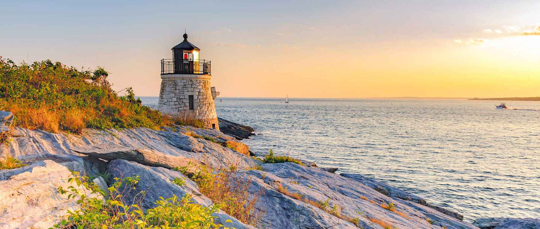 Castle Hill Lighthouse in Newport, Rhode Island