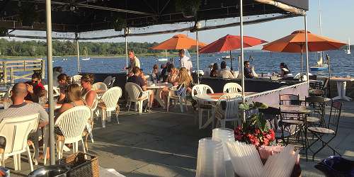 Outdoor Waterfront Patio at the Lobster Pot in Bristol, RI