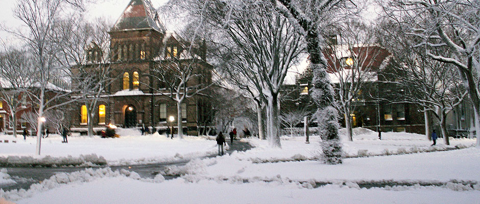 Winter at Brown University in Providence, Rhode Island