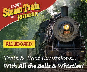 The Essex Steam Train & Riverboat -Train & Boat Excursions through the Connecticut River Valley - with all the bells & whistles!